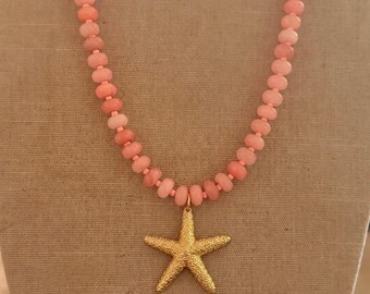Pink Starfish Necklace