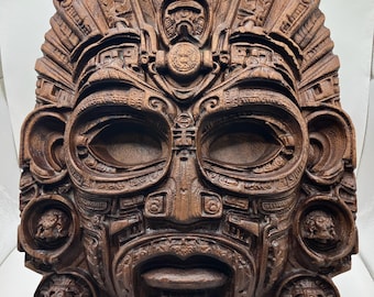 Sztuka ścienna z maską aztecką