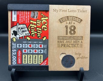 Custom Baltic Birch Lottery Ticket Holder