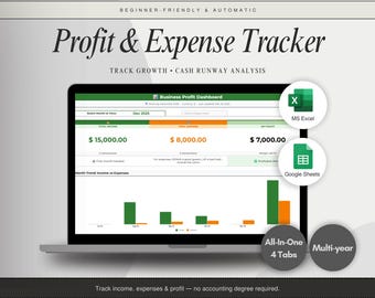 Small Business Buchhaltung Tabelle Automated Income and Expense Tracker Google Sheets Excel Finanzplaner