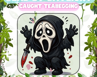 Dead by Daylight Geistergesicht - beim Teebetteln erwischt Emote | Süßes DBD Twitch Emote | Gepostetes Emote Paket |  dbd Mörder | Twitch, YouTube, Discord