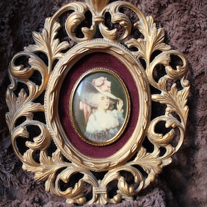 Cameo Creations Antike Kunst mit Rokoko Antiqued Goldrahmen Elizabeth Cavendish