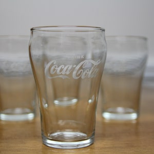 Vintage 50s-60s "Enjoy Coca-Cola" (Set of 4) Glasses HT White Star Bell Shaped by Libbey