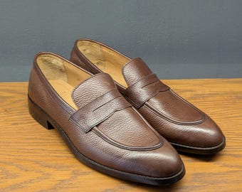 Bruine penny-loafers heren zacht generfd kalfsleer – klassieke instappers