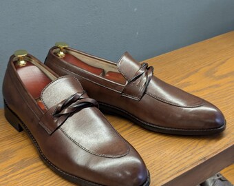 Handgemaakte Penny Loafers Voor Heren Moderne Gedraaide Penny Kalfsleren Schoenen - Luxe Slipon