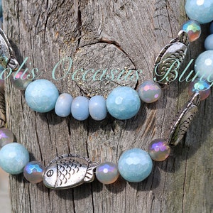 SET - Handmade Artisan Nautical Nature Statement Necklace