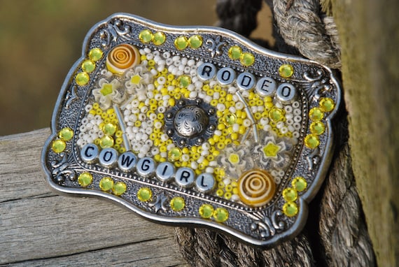 Western Rodeo Cowgirl Handmade Artisan Blinged Out Belt 