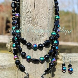SET - Western Rodeo Cowgirl Handmade Artisan Statement Necklace & Earrings