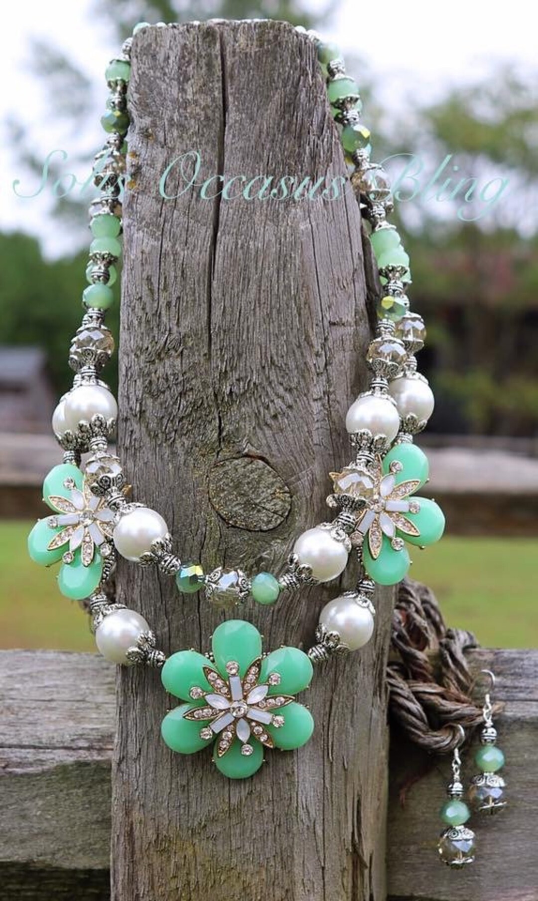 SET - Western Rodeo Cowgirl Handmade Artisan Statement Necklace ...