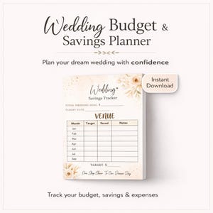 Wedding Budget Planner Printable | Savings Tracker | Bridal Budget Template | Instant Download PDF | A4 & A6