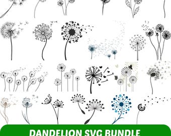 Dandelion SVG Bundle: Blow Me, Just Breathe (Digital Files)