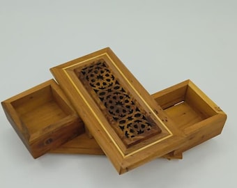 Puzzle Box,Secret Jewelry Wooden Box Case,Secret LOCK Wooden box