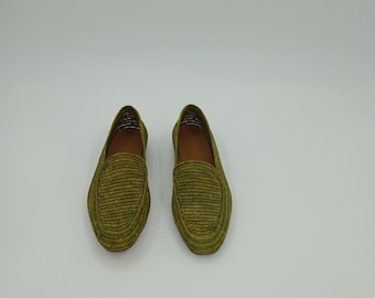 Zapatillas de rafia para hombre, zapatos de rafia hechos a mano, zapatos de rafia para hombre