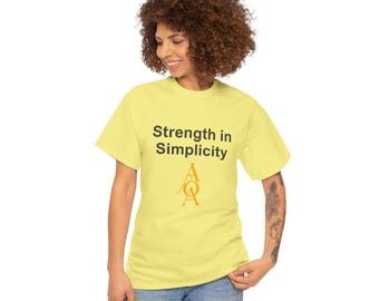 Camiseta "Fuerza en la Simplicidad", camiseta minimalista motivacional, top unisex de algodón