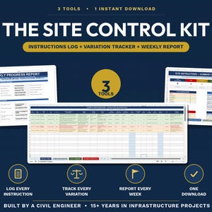 Excel-bundel voor sitebeheer | Instructieslogboek + Variatietracker + Wekelijks rapport