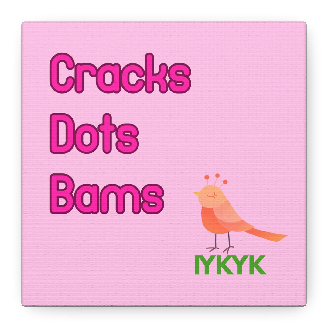 Mahjong Cracks Dots Bams Canvas Wall Art, Game Room Decor