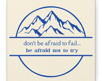Motivierende Leinwand Wandkunst, Inspirational Mountain Print