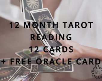 12 Twelve Month Chronological Tarot Reading | Professional | Accurate | Life Coaching | Free Oracle Card | Monthly Focus | Witch | 72 Hours