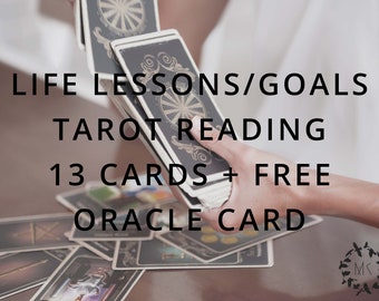 Life Lessons Goals 13 Card Tarot Reading | All About You | Professional | Accurate | Life Coaching | Free Oracle | Witch | 72 Hour Response