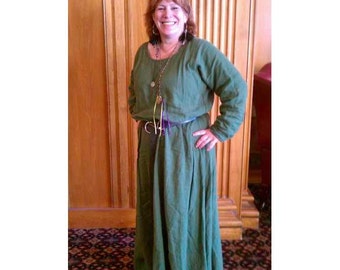 Basic and Plus size Linen Long Sleeve Medieval Dress