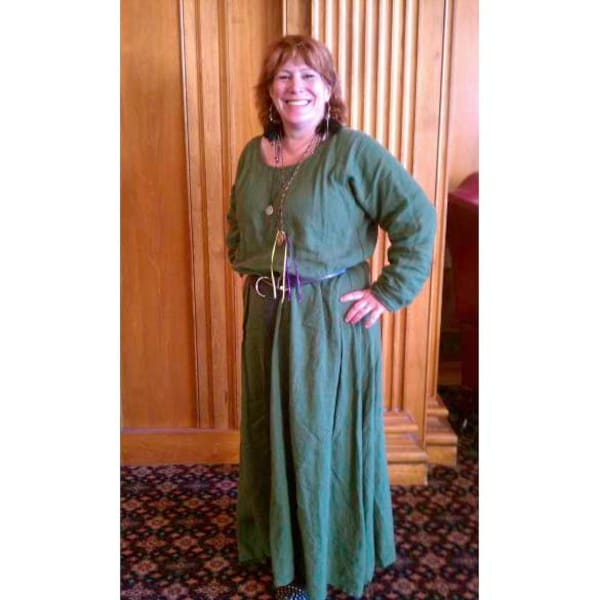 Basic and Plus size Linen Long Sleeve Medieval Dress