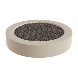 60" Round Shaped Concrete Firepit | Propane Burner | Handmade | Sora Model