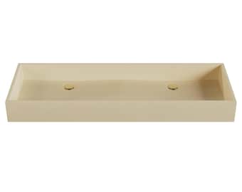 Franky | 48" | Concrete | Double | Trough | Vessel Sink