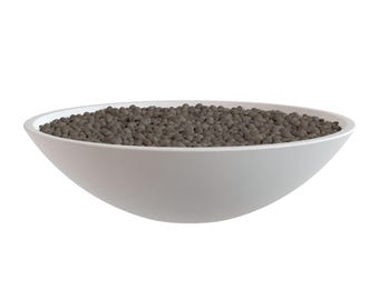 50" Bowl Shaped Concrete Firepit | Propane Burner | Handmade | Osono Model