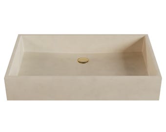 Franky | 28" | Concrete | Trough | Vessel Sink
