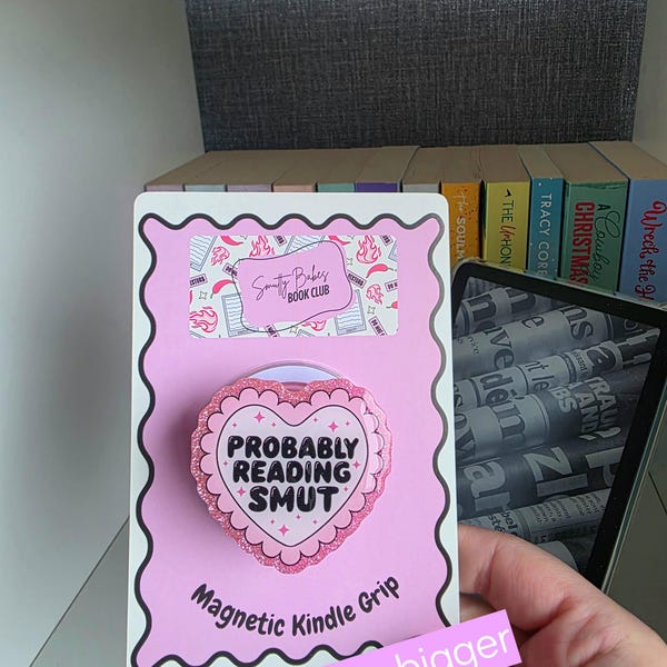 Smut Heart Magnetic Kindle Grip Holder, Phone Grip Holder, Kindle accessory