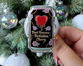 Magnetic Kindle Grip Holder • Dark Romance “Forbidden Cherry” Design Bookish Accessory