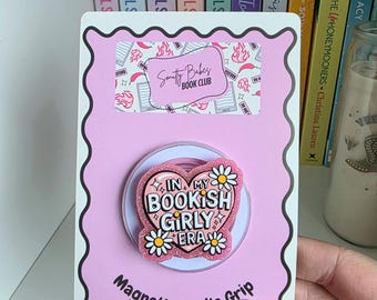 Magnetic Kindle Grip Holder | Bookish Kindle Accessory | Cute E-Reader Grip | Kindle Case Compatible | Reading Gift for Book Lovers