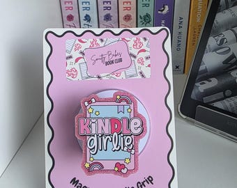 Kindle Girlie Heart Magnetic Kindle Grip Holder, Phone Grip Holder, Kindle accessory