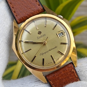1970s Zodiac Olympos Automatic Gold Cap (ref. 723-928) Rare