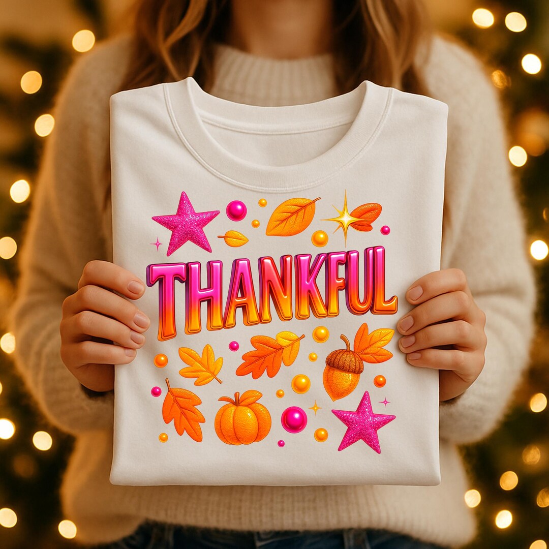Thankful Fall PNG, Thanksgiving Autumn Design (digital Download) - Etsy