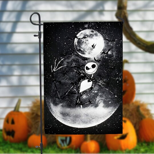 Jack & Sally, Nightmare Before Christmas, Jack Skellington, Garden Flag, Halloween Flag, Halloween Decoration, House Flag And Garden Flag