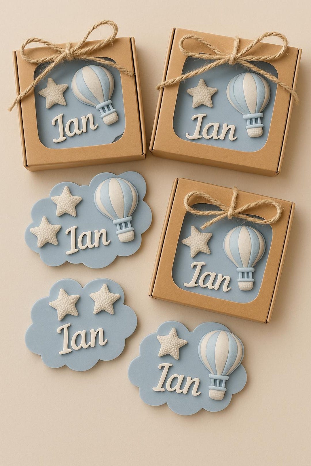 Personalized Baby Shower Favors Stars With Name Custom Cloud Balloon ...