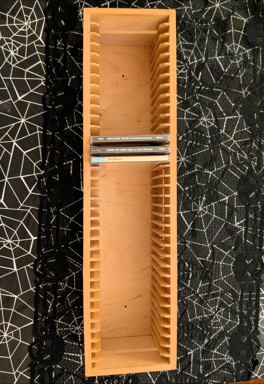 Vintage 80s IKEA Boalt CD Rack - Wooden Media Storage (35 Slots