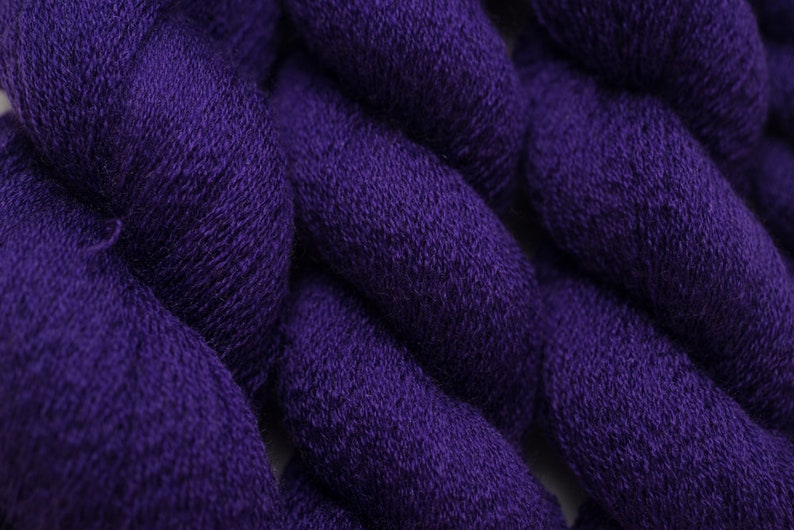 Royal Purple Recycled Lace Weight Merino Yarn MER00336