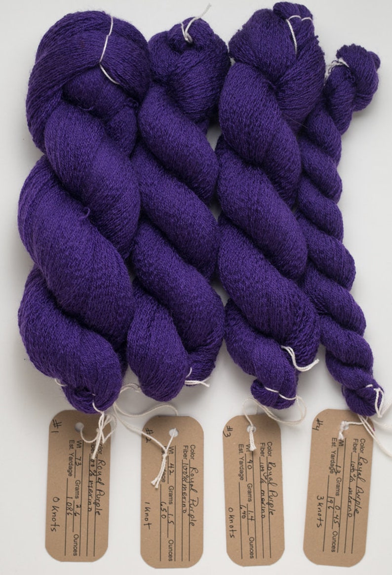 Royal Purple Recycled Lace Weight Merino Yarn MER00336
