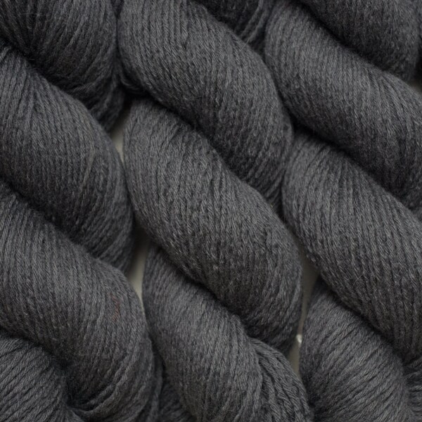 Gunmetal Gray Wool Yarn - 350 Yards Available in Two Skeins - Sport Weight Wool - Recycled Wool Yarn - Yarn Wool Sport