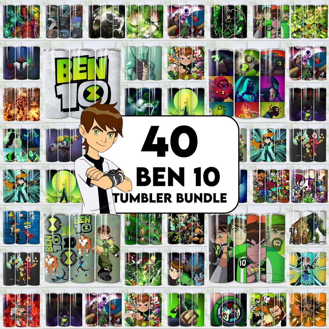 Ben 10 Tumbler Wrap Bundle 20oz Skinny Tumbler, Alien Cartoon Design - Etsy