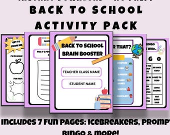 Activités de la semaine d'accueil au collège – Pack numérique pour la rentrée – Téléchargement instantané au format PDF