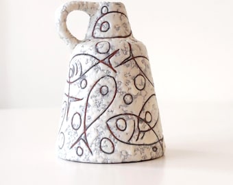 Vintage West German Fat Lava Wall Plate Made by Ruscha. Colors