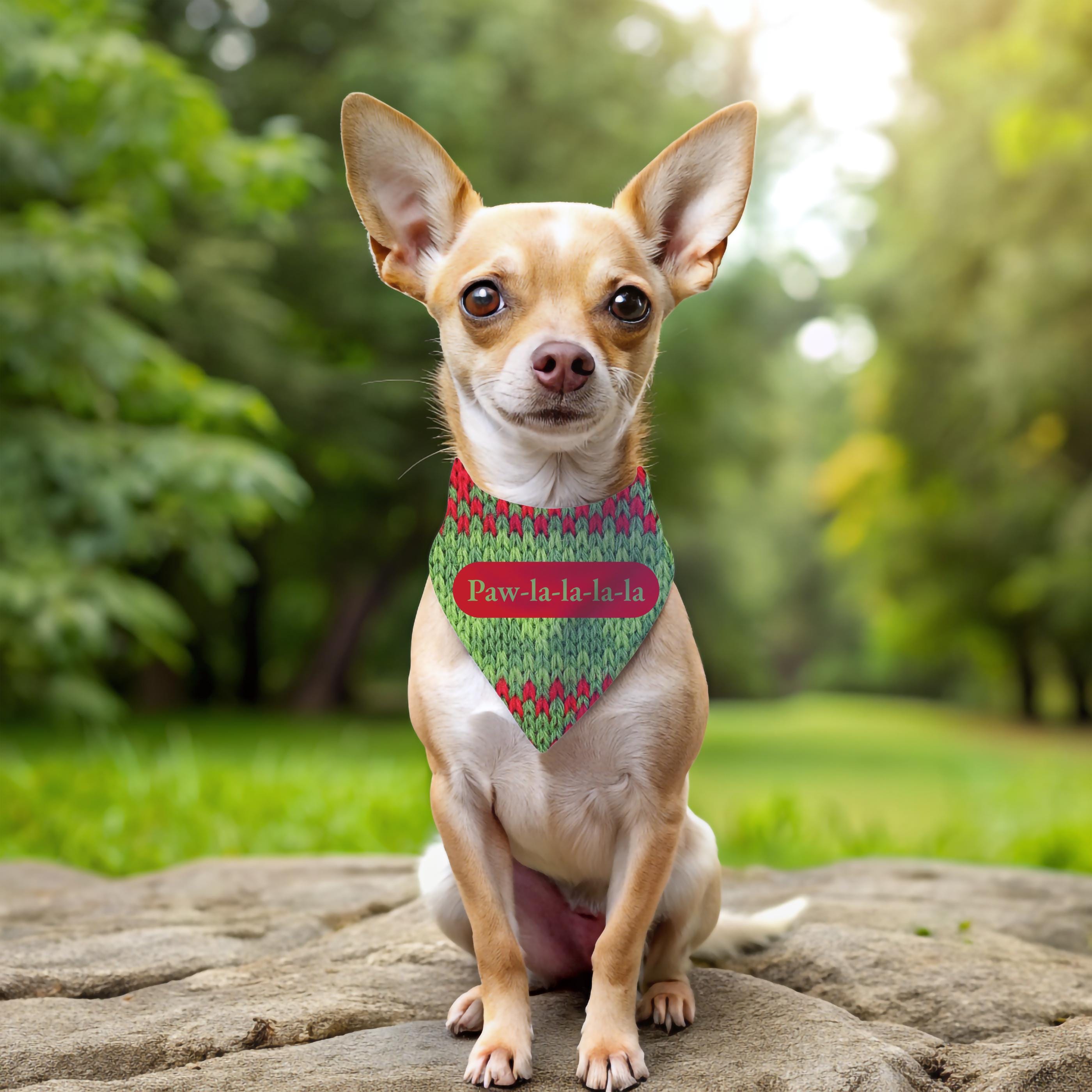 クリスマス犬用バンダナ、パウララララクリスマスセーターペット