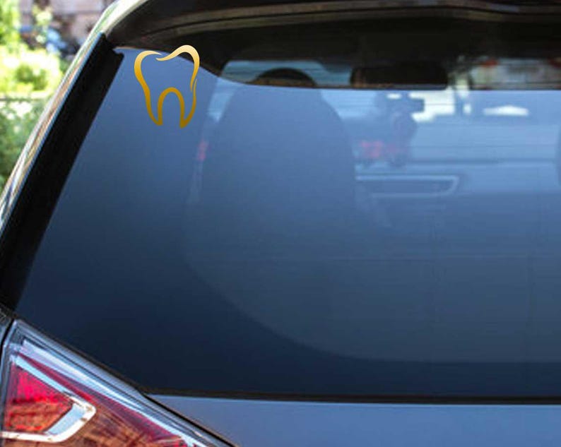 Simple Molar Tooth Vinyl Decal – Sticker for Dentist, Dental Hygienist ...