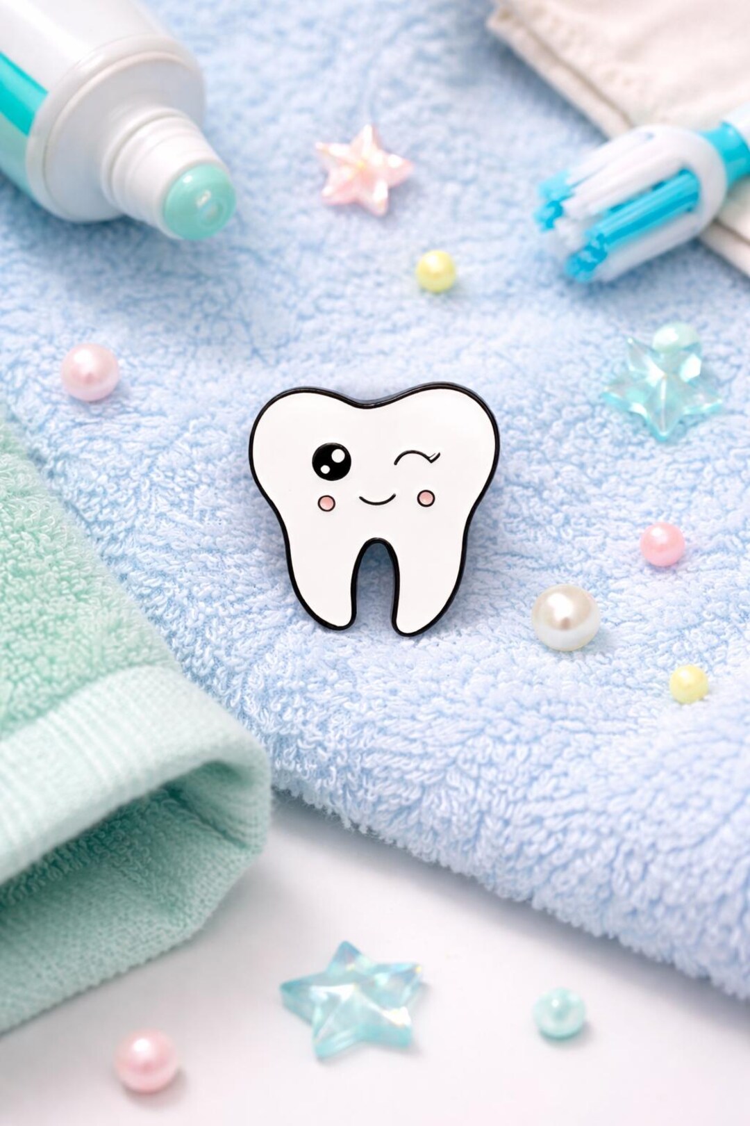 Tooth Pin Candy Kawaii Tooth Enamel Pin – Winking Tooth Brooch – Dentist Gift - Etsy
