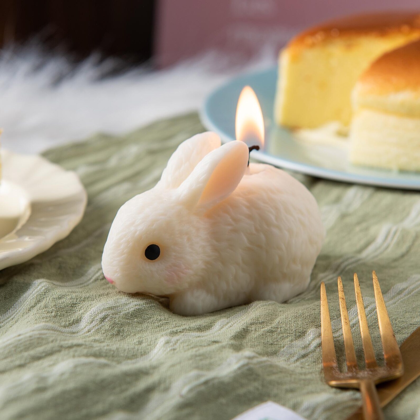 Blushing Bunny Candle, Cute Animal Rabbit Candle for Birthday Baby ...