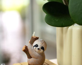 Sloth Candle, Handmade Cute Animal Candle, Realistic Soy Wax Candle, Whimsical Decor Candle, Unique Candle Gifts, Emotional Support Candle
