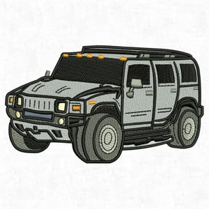 Off Road SUV Embroidery Design | Jeep Style Truck Machine File | Offroad Vehicle | Instant Download